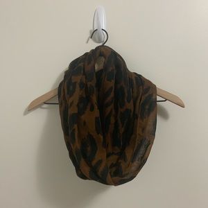 Leopard print infinity scarf